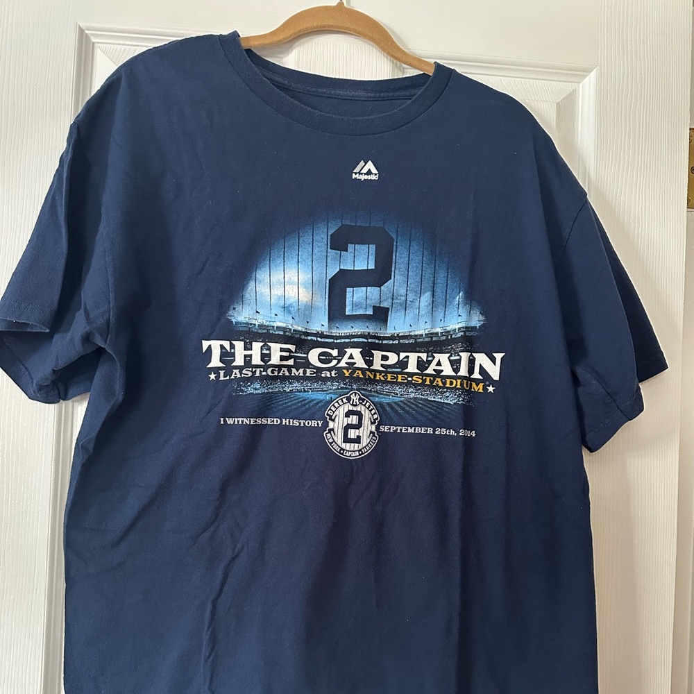 Dereck Jeter Majestic Blue Short Sleeve Tee